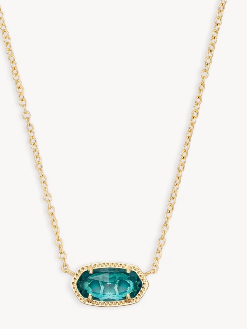 Kendra Scott Elisa Gold Pendant Necklace In London Blue
